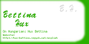 bettina hux business card